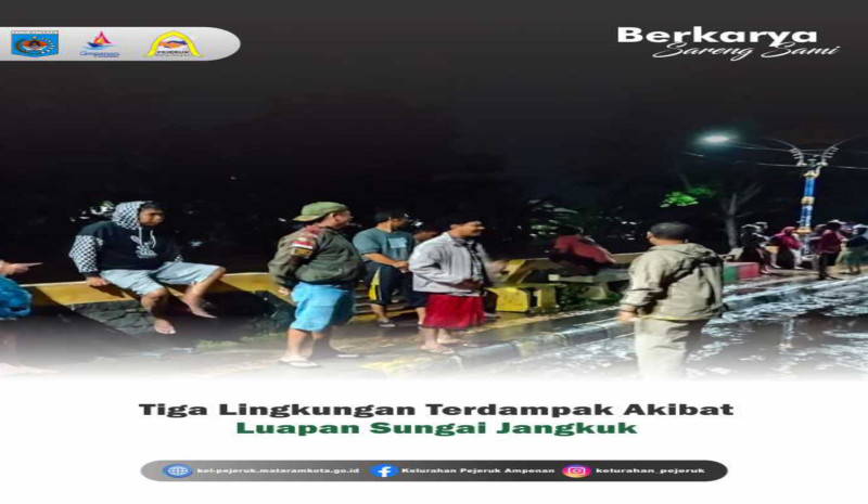Tiga Lingkungan Terdampak Akibat Luapan Sungai Jangkuk